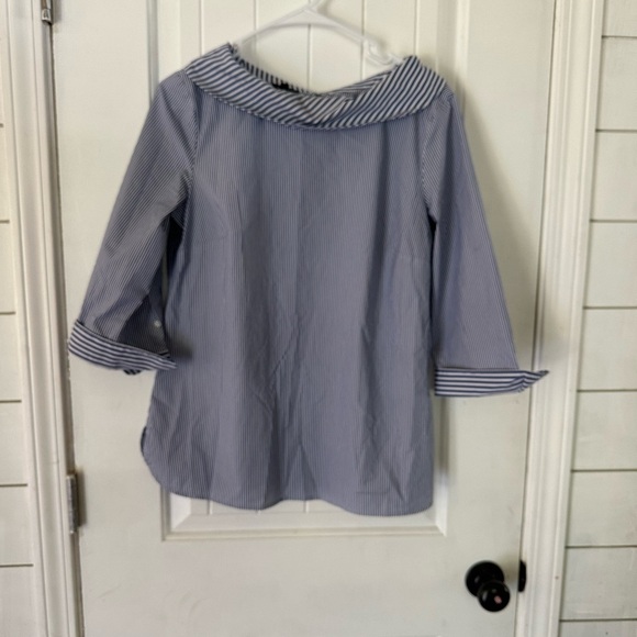 Talbots Tops - Talbots Blue and White Striped Shirt
